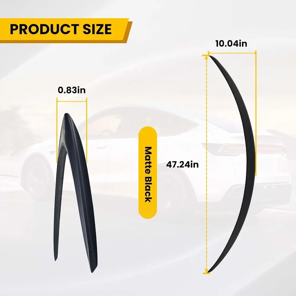 2025 2026 Tesla Model Y Juniper Rear Spoiler Wing, Rear Trunk Lip Spoiler Sporty Appearance (Matte Black)