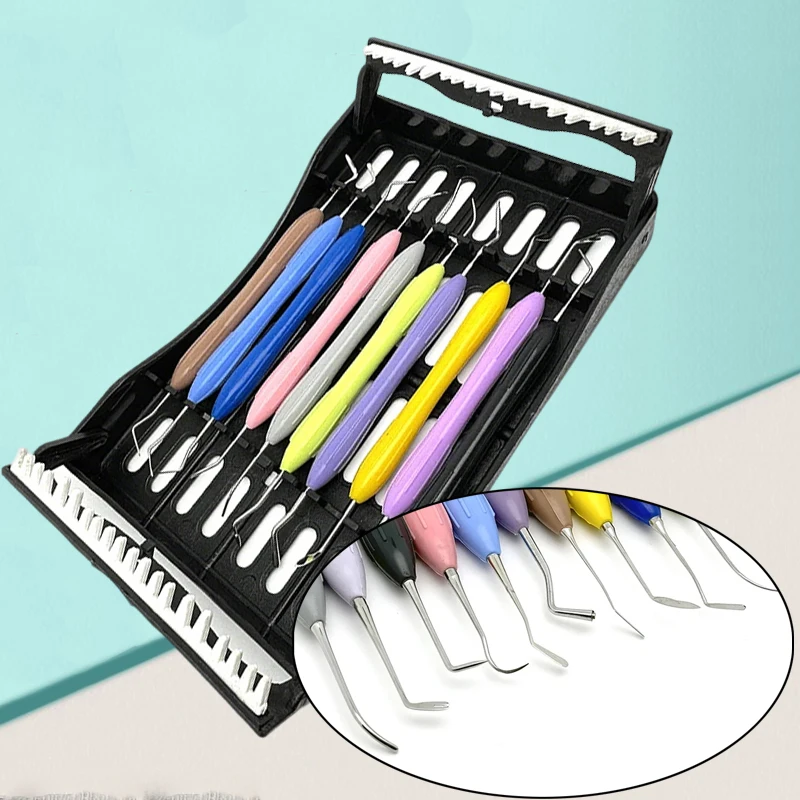 

10pcs Dental Resin Spatulas Set Silicone Composite Filler Tool for Dentist Lab Restoration Whitening