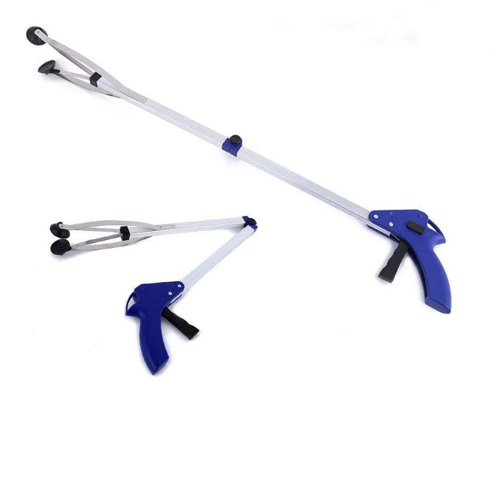 Foldable Extra Long Arm Reacher Grabber, Easy Reach Pick Up Tool, Garbage Trash Rubbish Clip for Daily Use