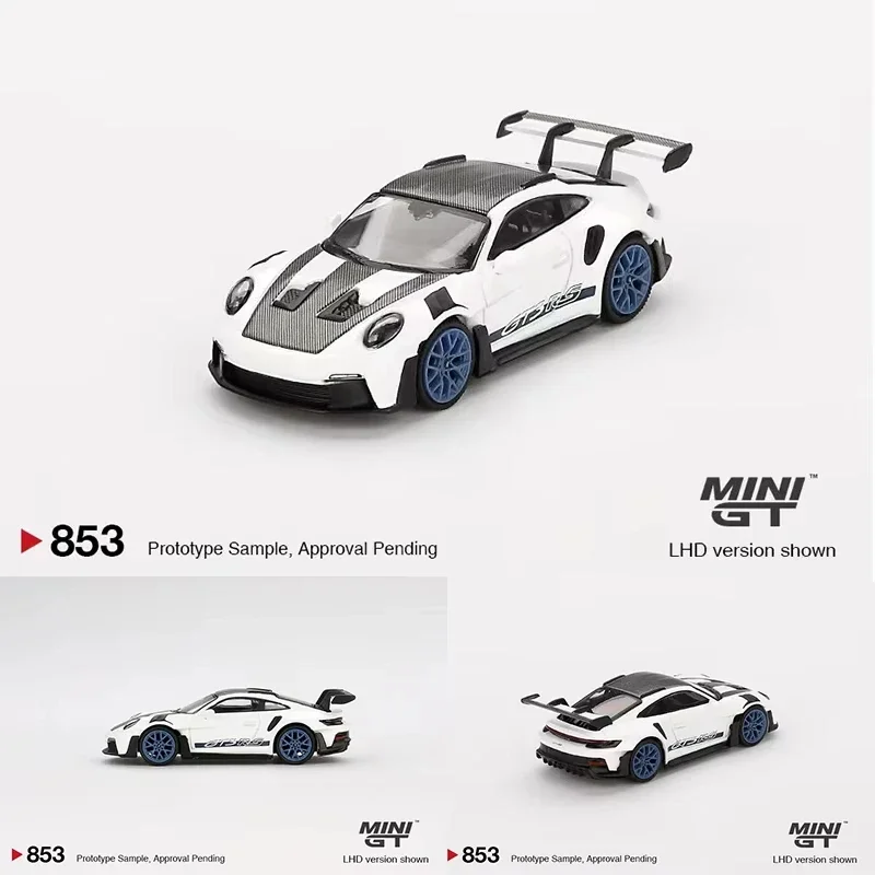 พรีเซลล์ MINIGT 992 GT3R # 80 AO Racing 2023 IMSA สีชมพู 1:64 Diecast Diorama Collection ของเล่น