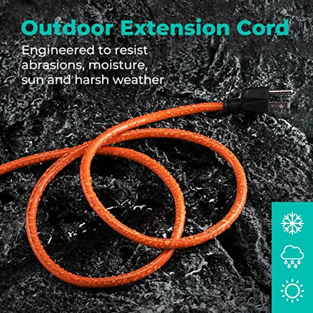 75ft Outdoor Extension Cord 16/3 Weatherproof Flexible 16-Gauge Copper Wire 100% UL/ETL Certified 125V 10A 1250W Indoor/Outdoor