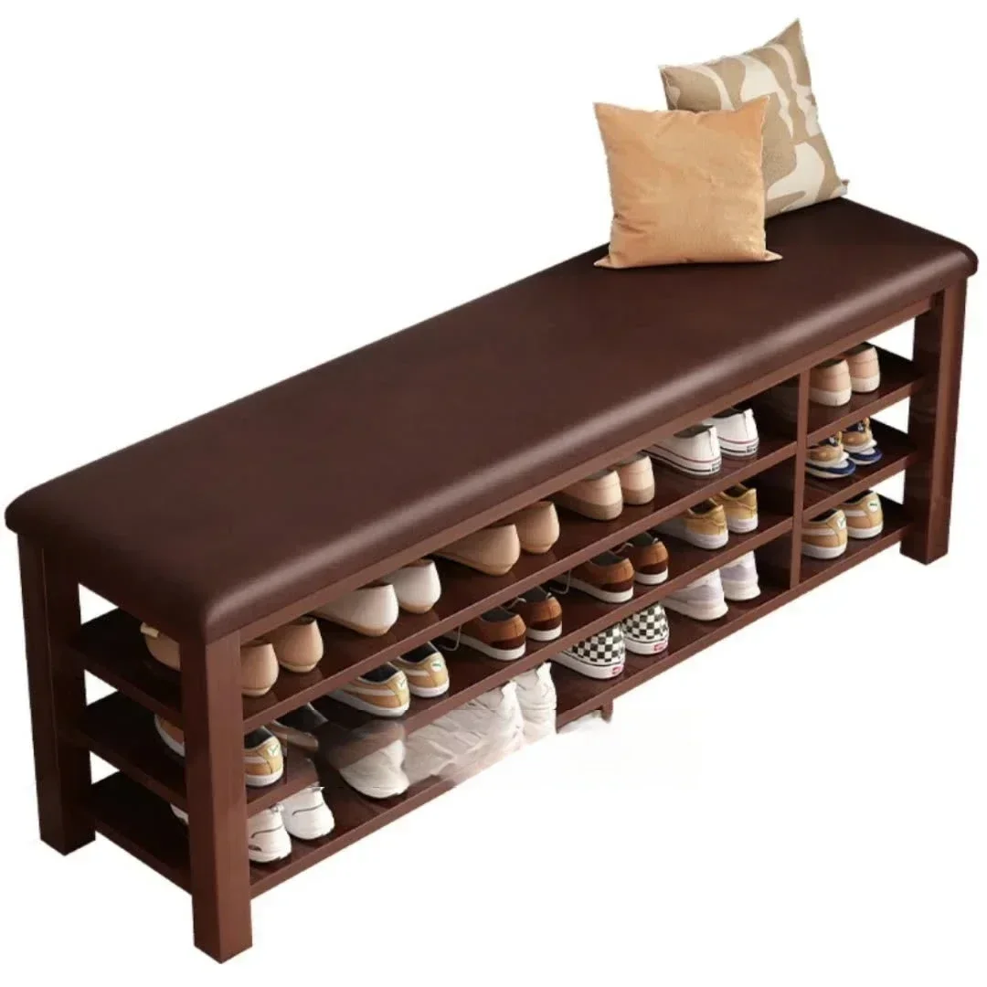 Shoe Changing Stool At The Entrance, Shoe Wearing Stool At The Entrance, Integrated Seating Stool, Soft Bag Shoe Rack, And Seate