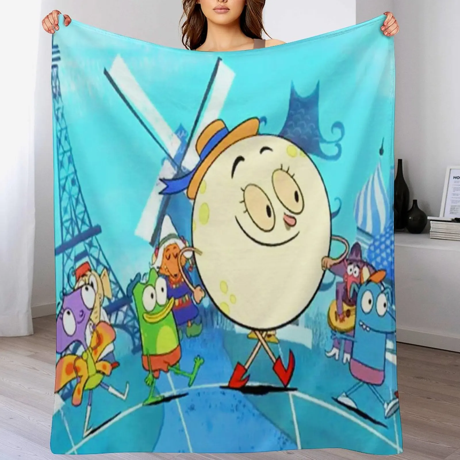 

Let's Go Luna characters gift for fans Throw Blanket Decoratives Weighted Nap Luxury Blankets