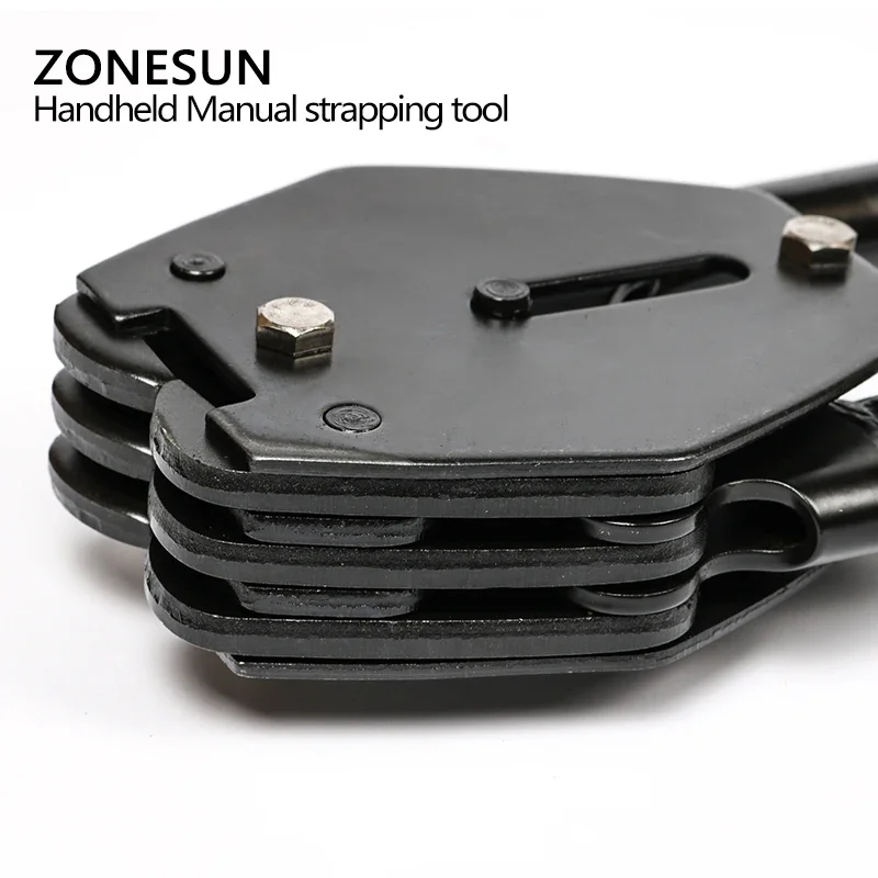 ZONESUN Manual PET PP Polyester Hand Strapping Tool Packaging Belt Band Machine for 12/16/19mm Sealing and Tensioner