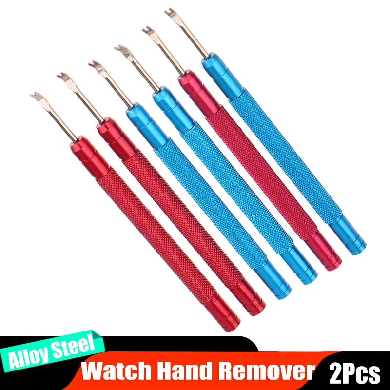 2Pcs Watch Hands Remover Manual Watch Hand Needle Presser Setting Tool Alloy Steel Watch Repair Tools Accessories For Watchmaker