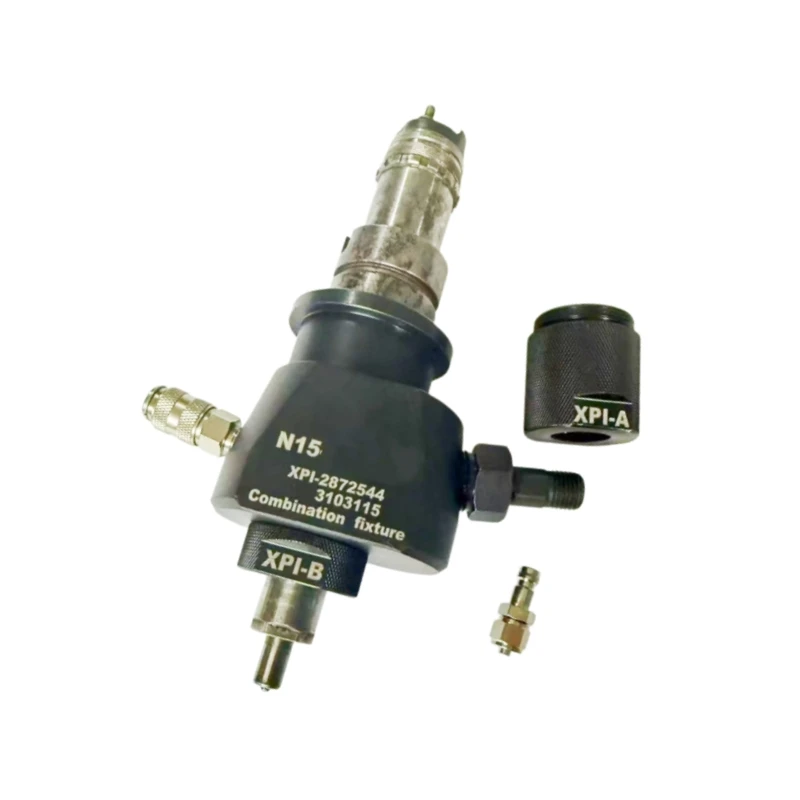 

New! 2 in 1 N15 Diesel Injector Oil Return Clamp Fuel Nozzle Fixture Adaptor for CUMMINS 2872544 SCANIA 3103115