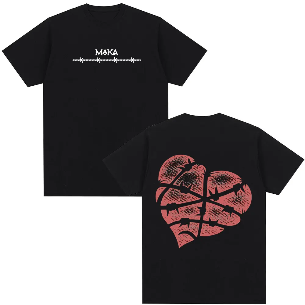 

Rapper Maka Tour Merch T-shirts Men's Women Clothing Fashion Hip Hop T-shirt Cotton Casual Loose Short Sleeve T Shirt Streetwear