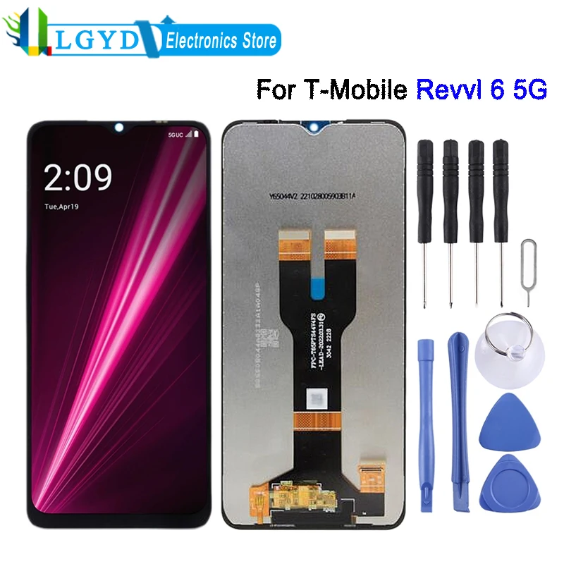 6.52-inch LCD Screen For T-Mobile Revvl 6 5G Phone Display with Digitizer Full Assembly Repair Replacement Part