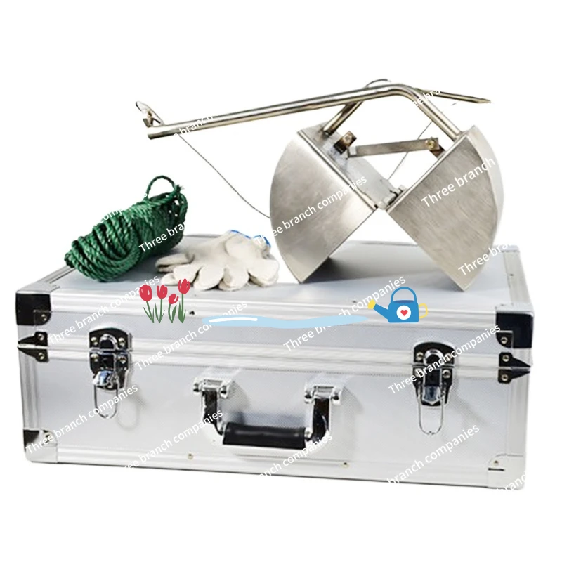 ETC-200 sludge sampler stainless steel box mud dredging lake bottom sludge sediment grab sampler