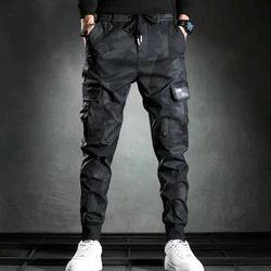 Trousers Man Black Spring Summer Pencil Cargo Pants for Men Cheapest Fashion Long Casual Aesthetic Korean Style Luxury Nylon Emo