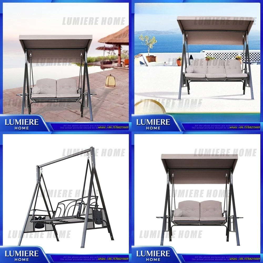 

Panama Outdoor Swing Chair Double Seater Hammock Style Patio Swing Bench for Adults Garden Yard Balcony Metal Frame Hanging