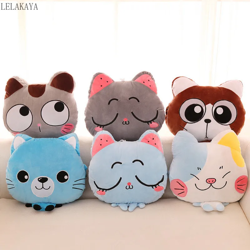 

6style Fashion Anime Animal Printed Plush Soft Stuffed Cute Hand Warm Pillow Air Condition Blanket Creative Kids Gift Toy 3 In 1