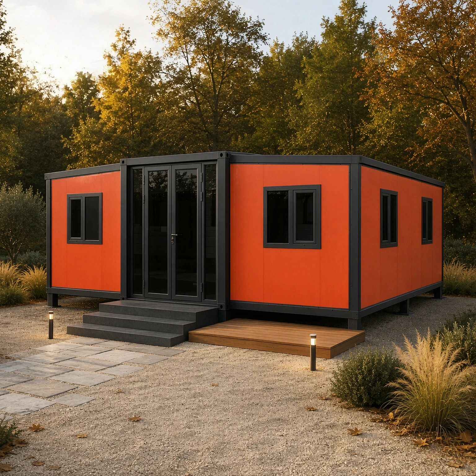 Rumah Prefabrikasi Mewah untuk - Tiny Home Bathroom Kitchen ulasan dan harga
