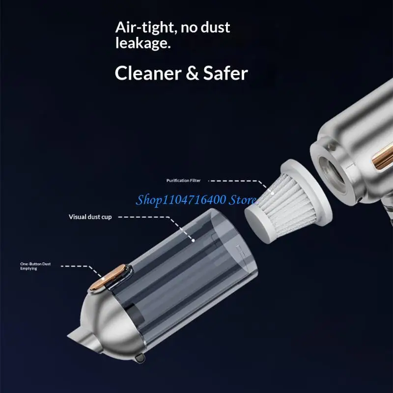 y1gd Suction Power Car Vacuum Cleaner Featuring Brushless Motor Strong Debris Removal