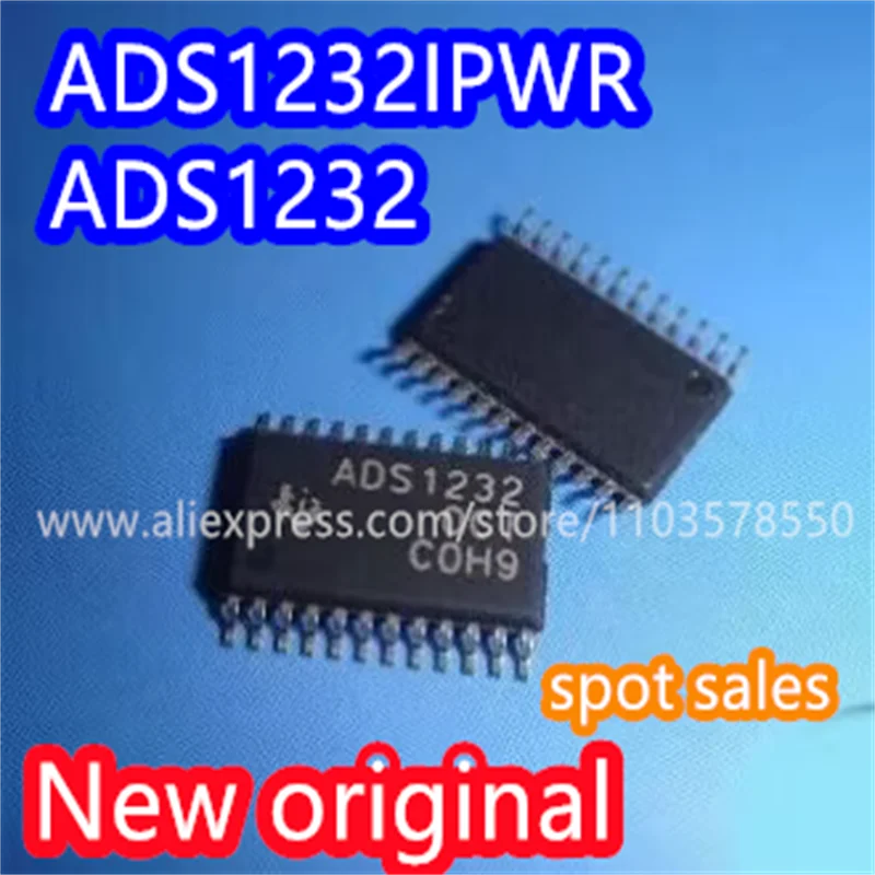 10PCS  Brand new original ADS1232IPW ADS1232IPWR 24 bit analog-to-digital converter IC chip ADS1232 package TSSOP24