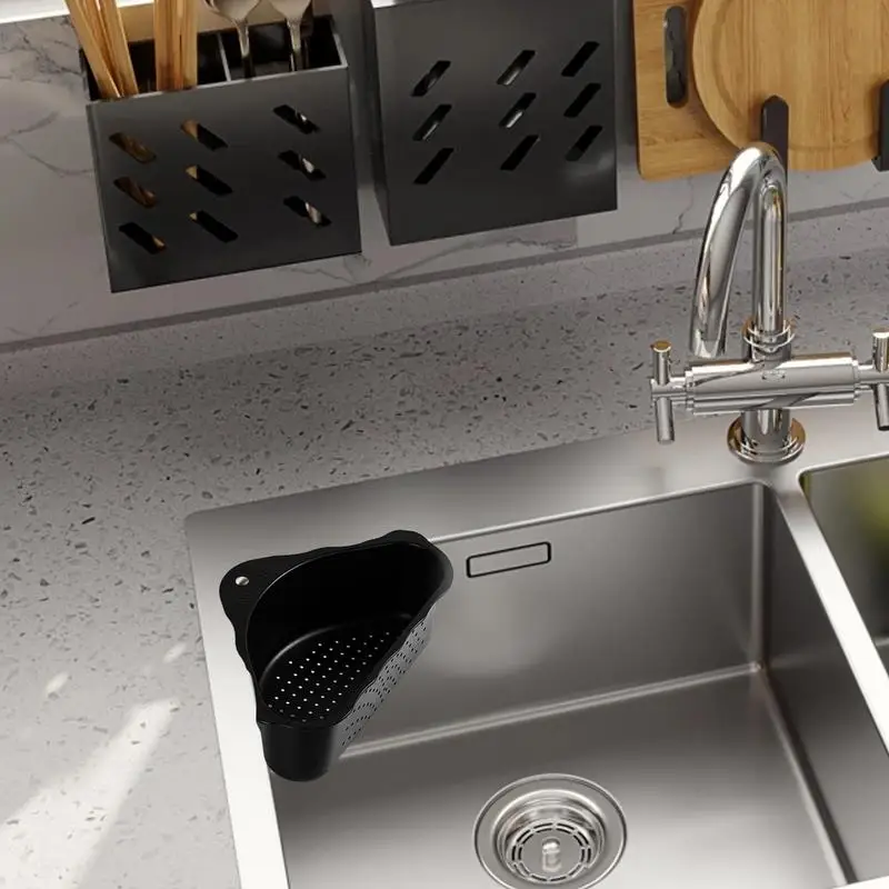 Basket Colander For Kitchen Self-Draining Strainer Basket Stainless Steel Triangular Colander Basket Rustproof Washing