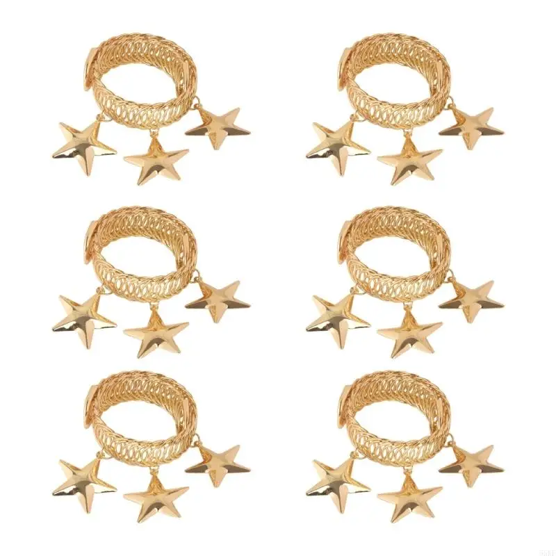6Pcs Metal Curtain Tiebacks Star Moon Curtain Clip Spring Curtain Holdback Bedroom Curtain Holder Home Decoration 55KF
