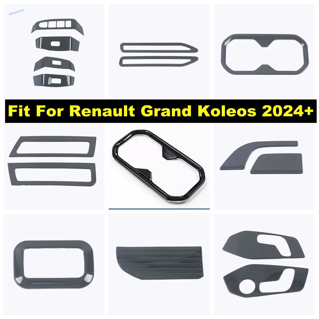 

Black Brushed Auto Rear Door Button / Seat Adjust Panel / Rest Pedal Cover Trim Accessories For Renault Grand Koleos 2024 2025