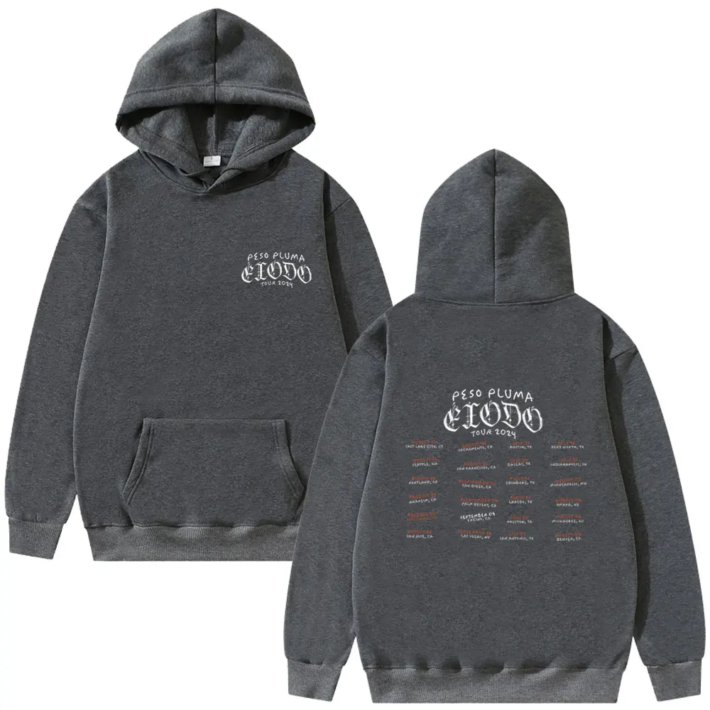 Singer Peso Pluma Exodo Music Album Tour 2024 Hoodie Male Cozy Oversized Streetwear Men Women Fashion Hip Hop Vintage Hoodies