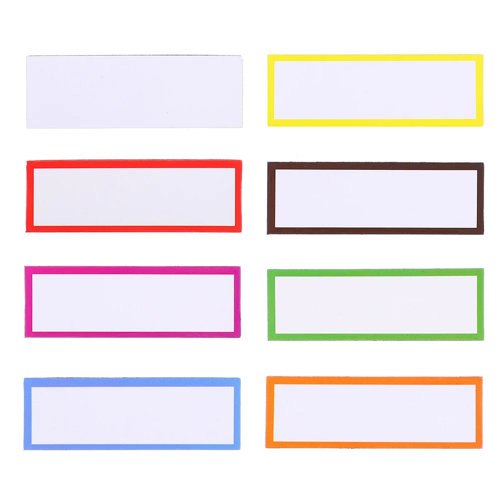 40 قطعة من ملصقات الملصقات المغناطيسية للمسح الجاف وقابلة لإعادة الاستخدام للكتابة على علامات الأسماء لخزانة السبورة البيضاء والمكتب وتنظيم المنزل
