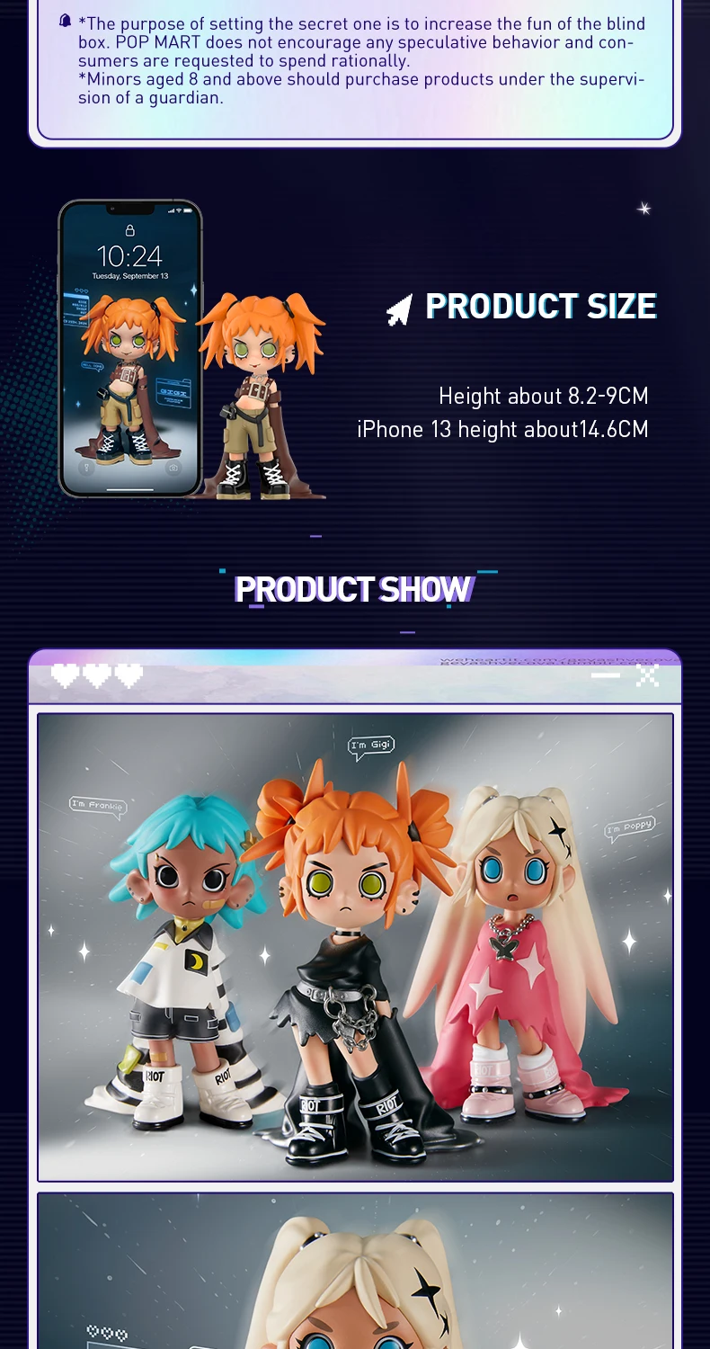 POP MART Lil Peach Riot: Carregando! Figuras da série 1 unidade/12