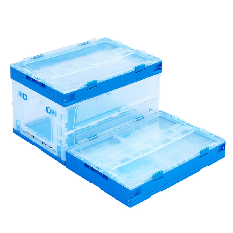 

easy open plastic food container turnover box collapsable plastic produce crate clothing box plastic storage box