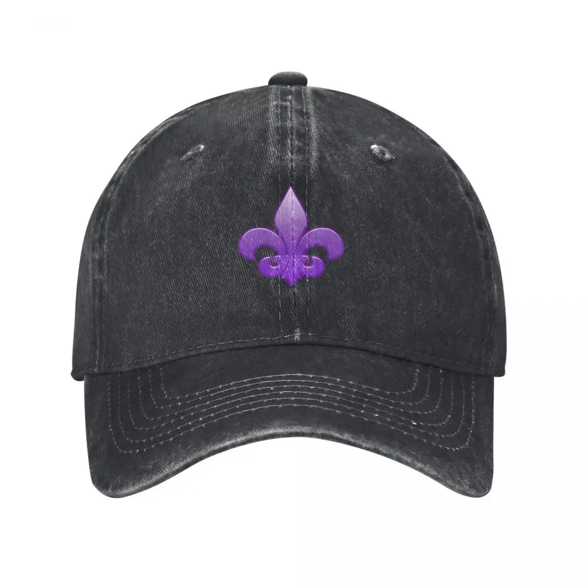 Purple Fleur De Lis Baseball Cap Luxury Man Hat foam party Hat Funny hats Women's Golf Wear Men's