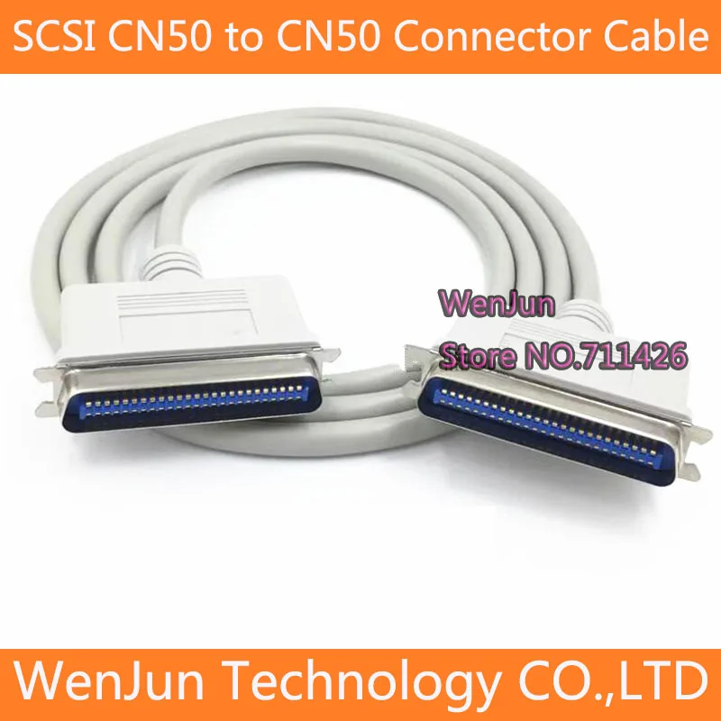 High Quality SCSI CN50 to CN50 Connector Cable CN50 Pin Male to Male Printer Data Cable for Scanner 1M 1.8M Customized length