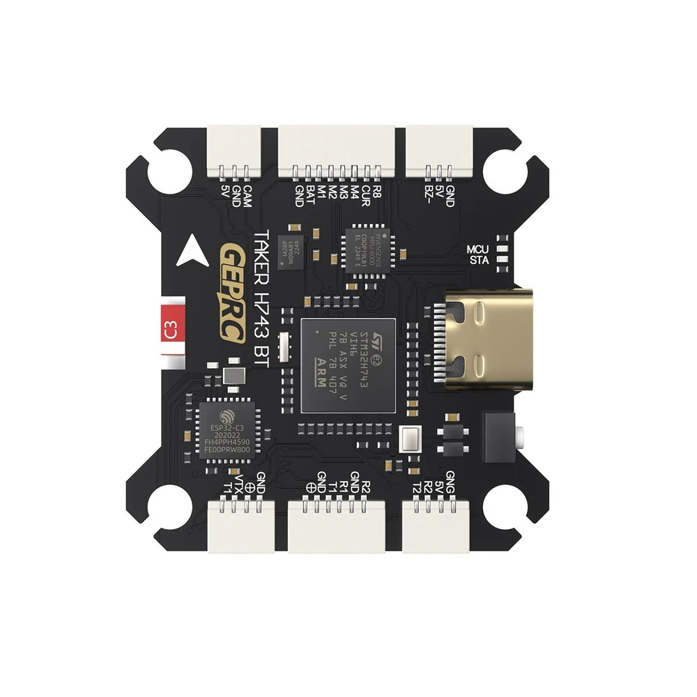 

GEPRC TAKER H743 BT Dual Gyro 3-6S Flight Controller with 5V 12V BEC Output for RC FPV Racing Drone