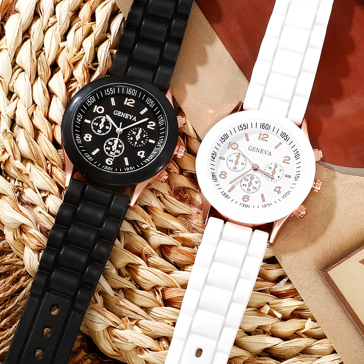 2pcs Minimalist And Fashionable Quartz Watches For Couples