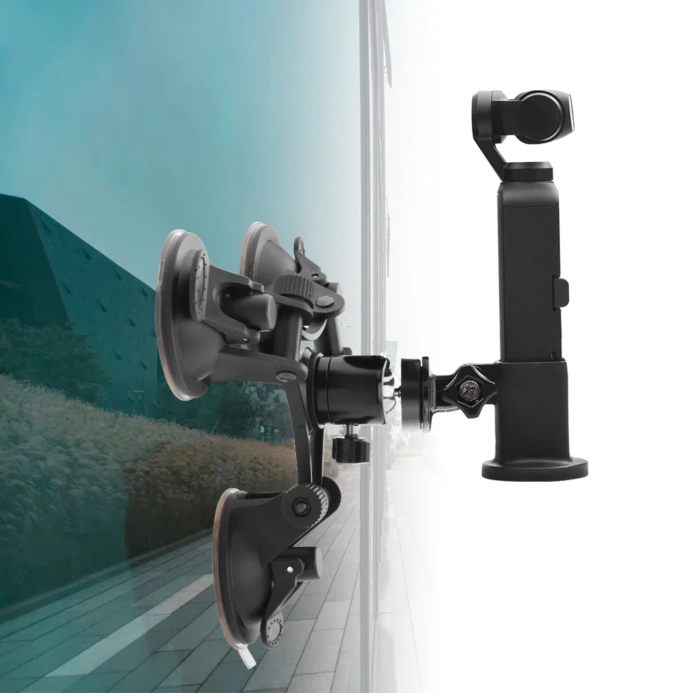 Car Holder For DJI Osmo Pocket Suction Cup Mount Camera Stabilizer Accessory with Aluminium Expansion Module Adapter Converter