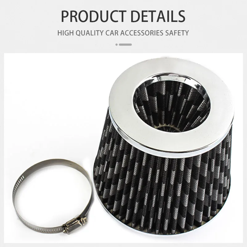 Universal 80mm Car Air Filter Adapter Kit High Flow Crankcase Engine Cold Air Intake Induction Auto Replacement Accessories