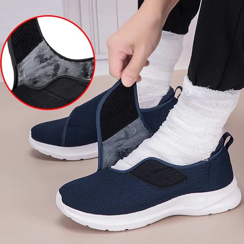 Winter Men's Shoes Orthopedics Wide Feet Swollen Casual Sneakers Thumb Eversion Adjusting Soft Comfortable Men Diabetic Shoes