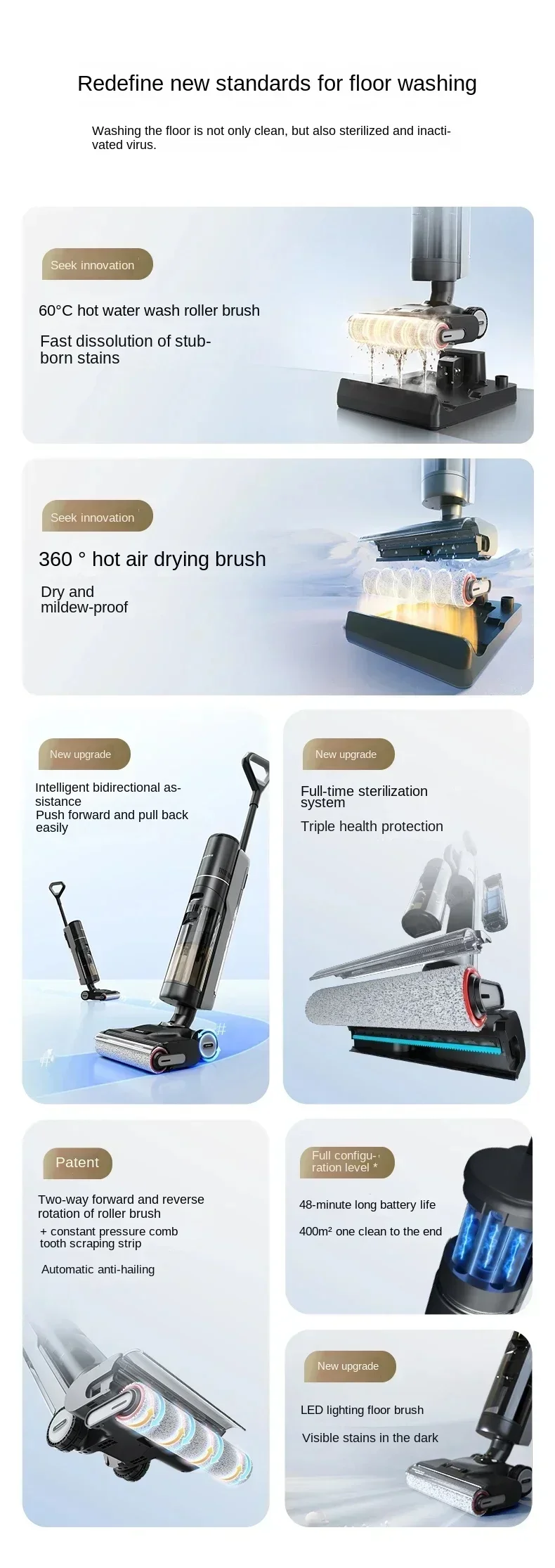 Dreame AI Intelligent Dual-assisted Hot Washing, Hot Drying, Vacuuming, Washing, Mopping and Sweeping All-in-one Machine H30