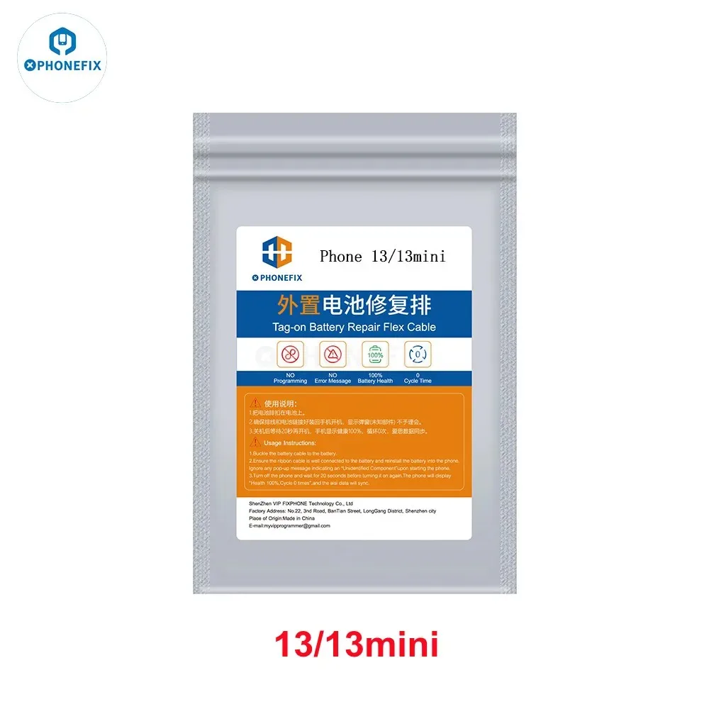 PHONEFIX Battery Repair Cable Replacement Tools For iPhone 11-14 Pro Max Battery Health Data Calibration Without Programming