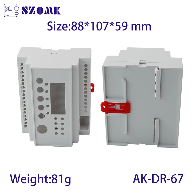 Electrical equipment szomk din rail plastic enclosure ABS material, electrical fire monitoring housing/instrument housing