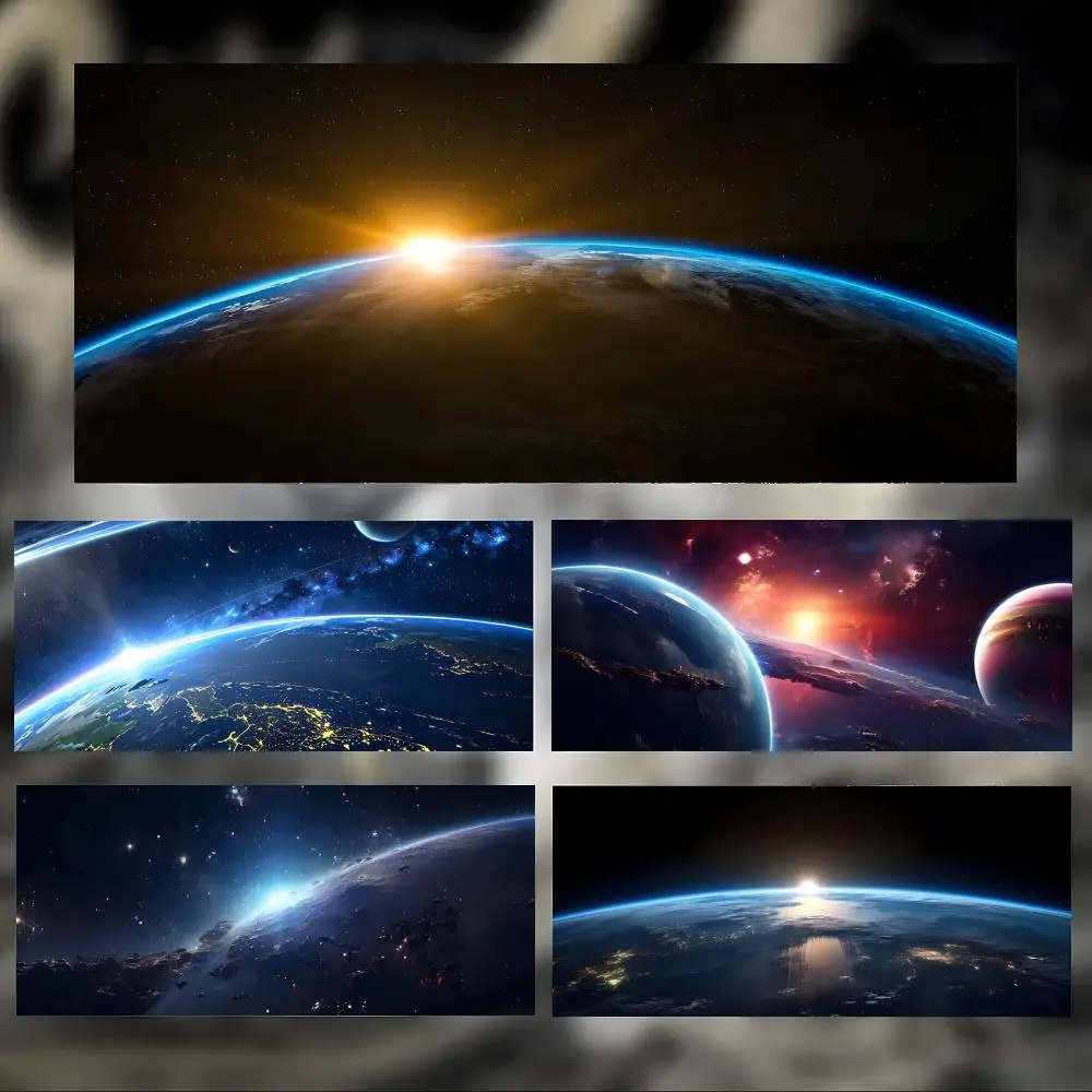Beautiful Natural P-Planet Earth II Mouse Pad Large Thick Desk Pad Stitched Edges Gaming Mouse Mat for PC