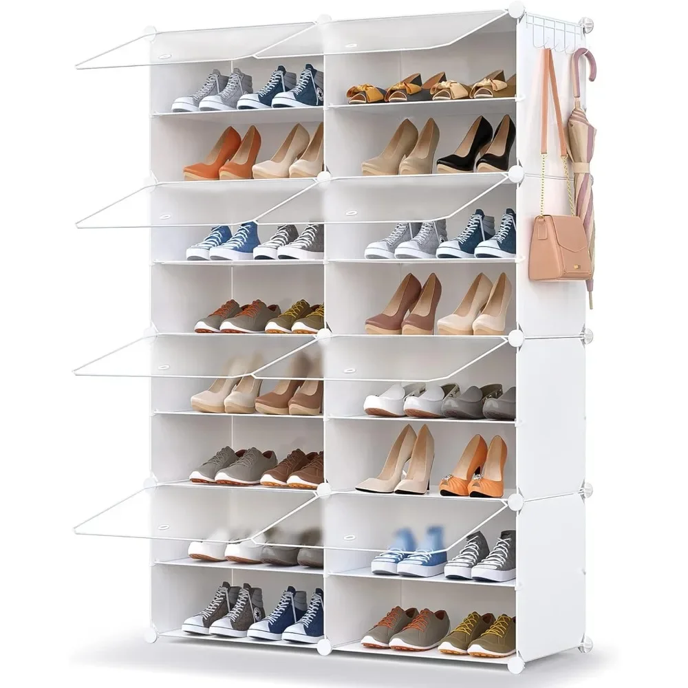 

32 Pairs Shoe Rack Organizer for Closet Shoe Cabinet with Door Shelves for Closet,Entryway,Hallway