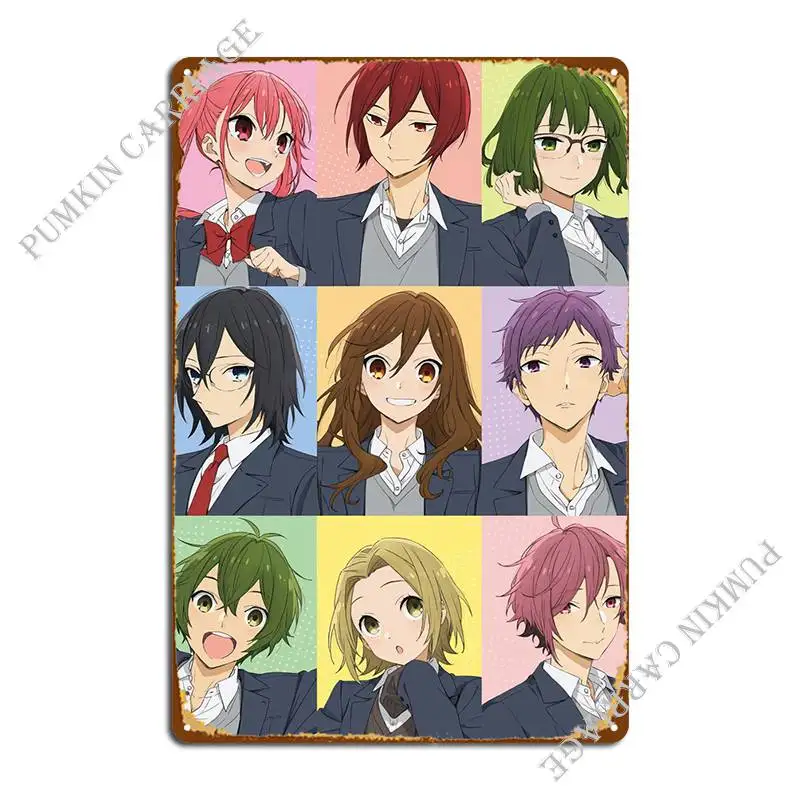 Horimiya Metal Plaque Poster Painting Cinema Garage Living Room Tin Sign Poster