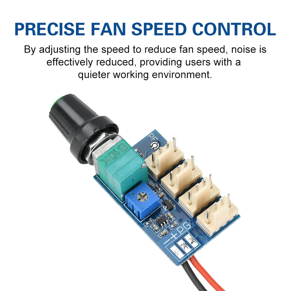 4-قناة تيار مستمر 12 فولت 3A أربعة أسلاك PWM وحدة تحكم في سرعة المروحة الهيكل/خادم مروحة الحد من الضوضاء مقبض لوحي تعديل يدوي #6
