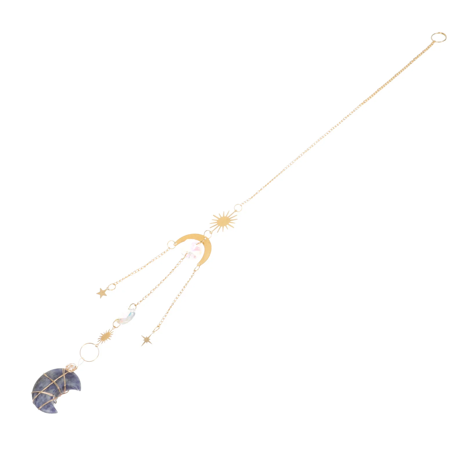 

Crystal Moon Pendant Garden Hanging Decor Fashion Color Durable Hanging Ornament Creative Ceiling Lamp Crystal Pendant