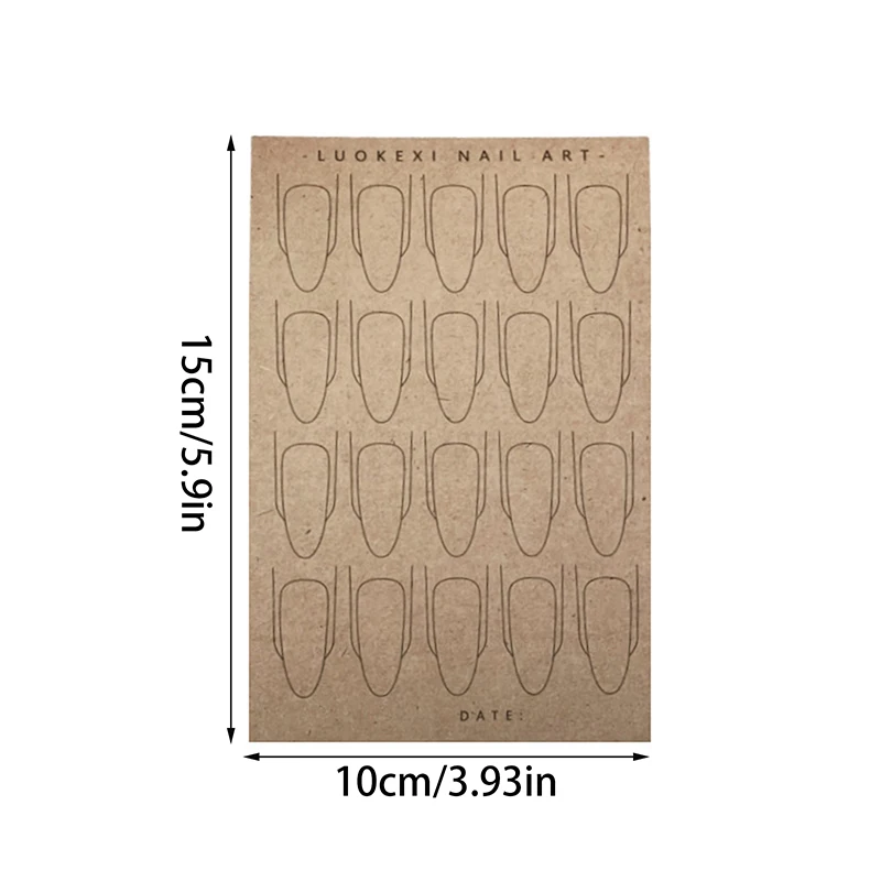 Seni kuku garis praktek kertas gambar Template lukisan buku belajar alat manikur Gel UV panduan cat kuku aksesoris