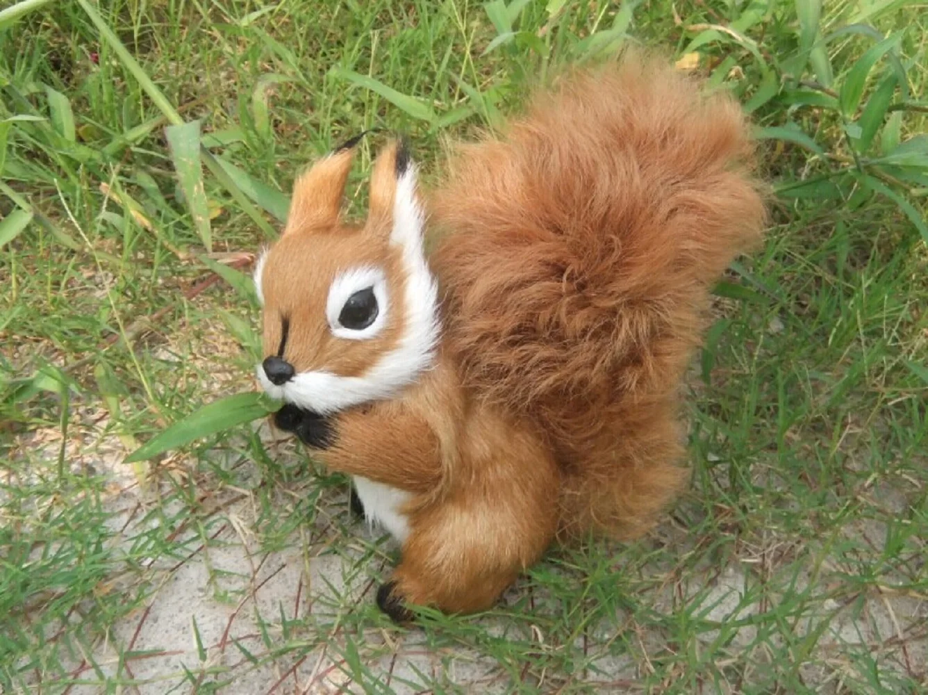 new simulation Squirrel toy polyethylene & furs yellow Squirrel dolls gift about 18x17cm 1676