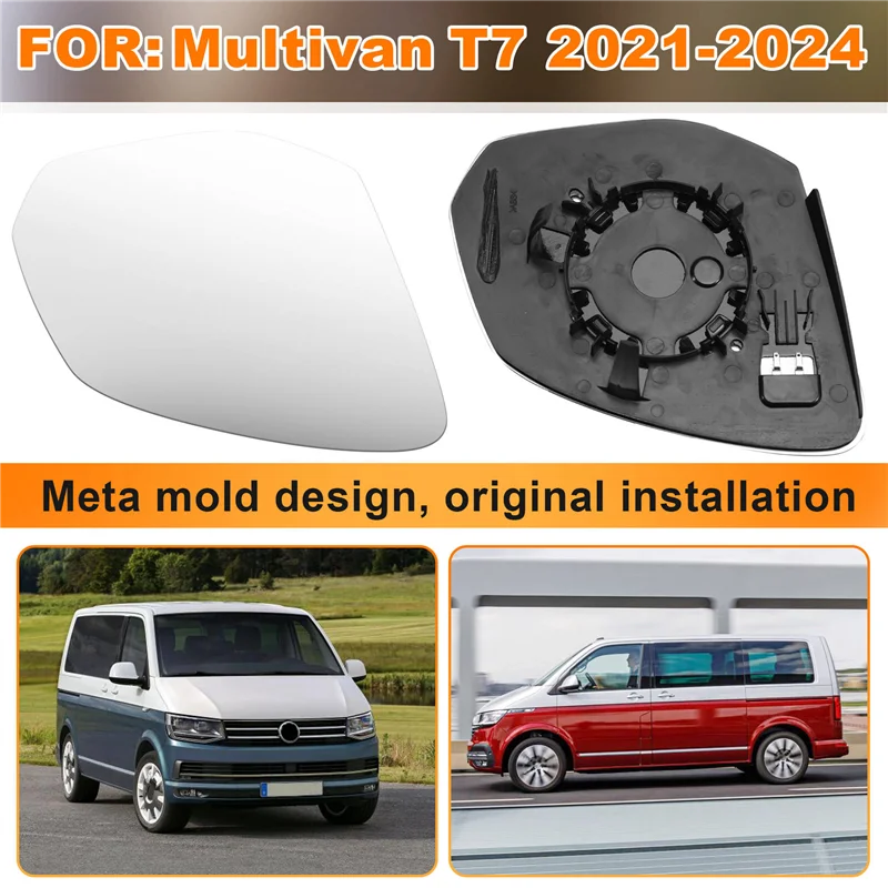 

Car Rearview Mirror Glass With Heating Door Mirror Glass For Multivan T7 2021-2024