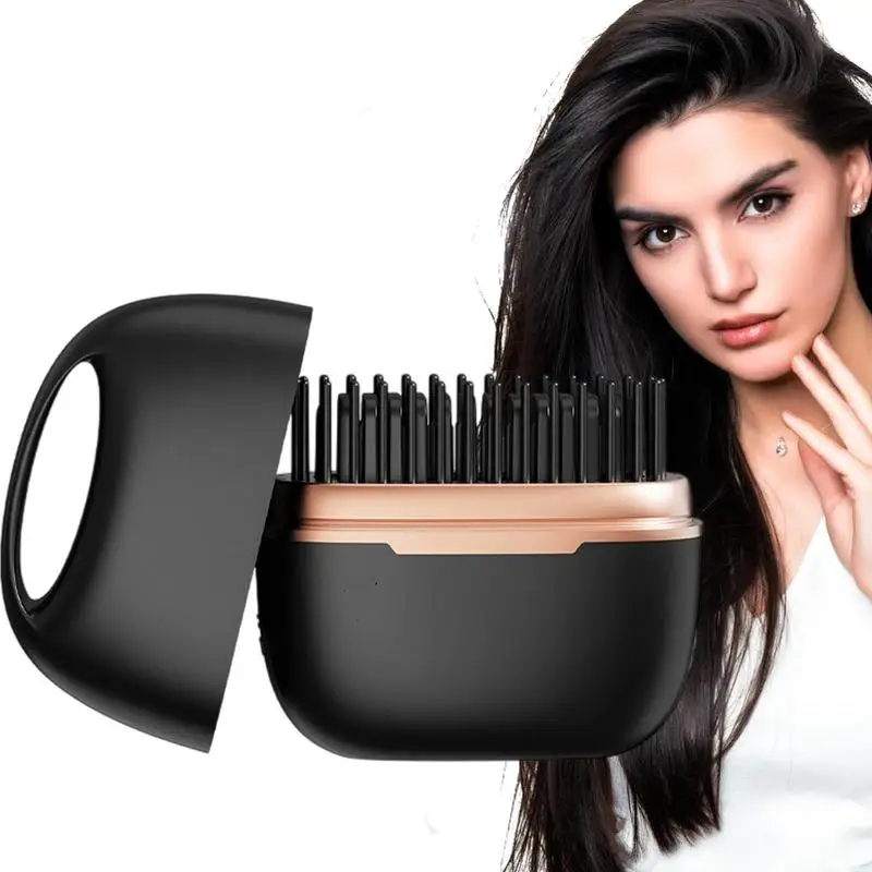 

Fast Heating Hair Straightener Compact Small Hair Straightener Straightening Brush Fast Heating Portable Straightening Brush
