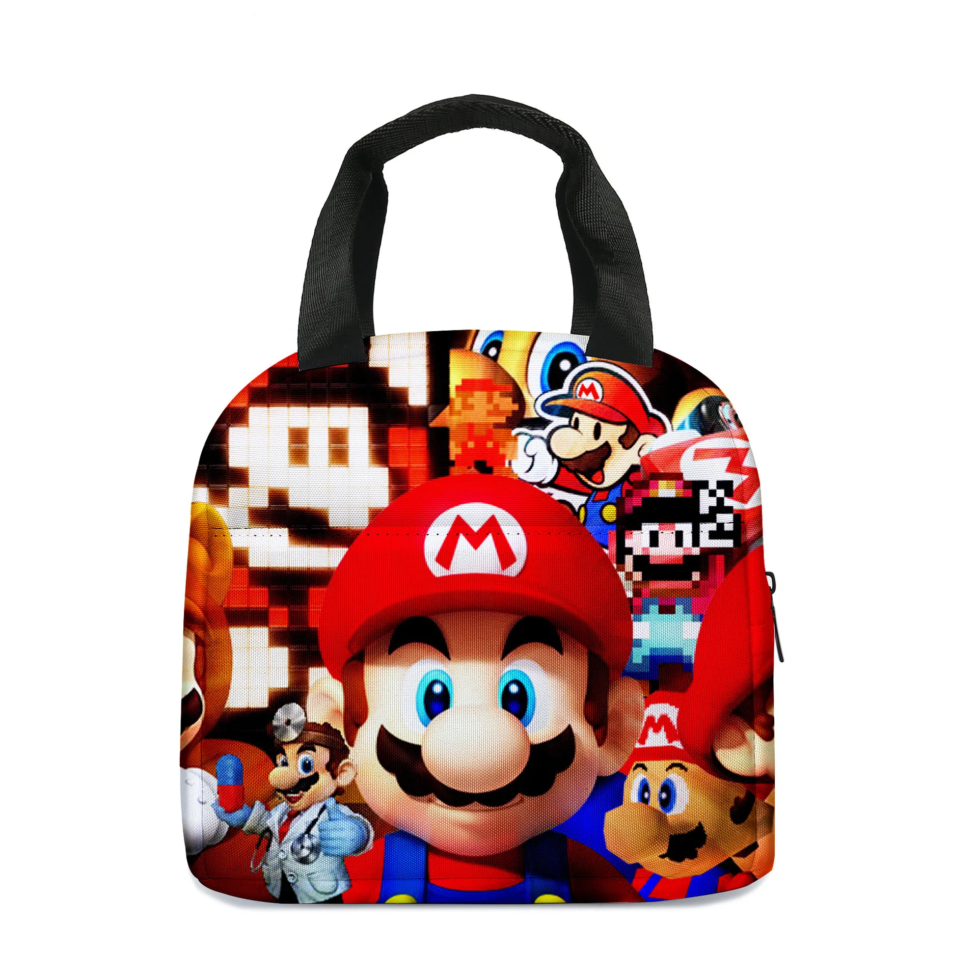 

Hot Super Mario Cartoon Handbag, Cartoon Film and Television Peripheral Cute Children's Lunch Bag Manufacturer Wholesale