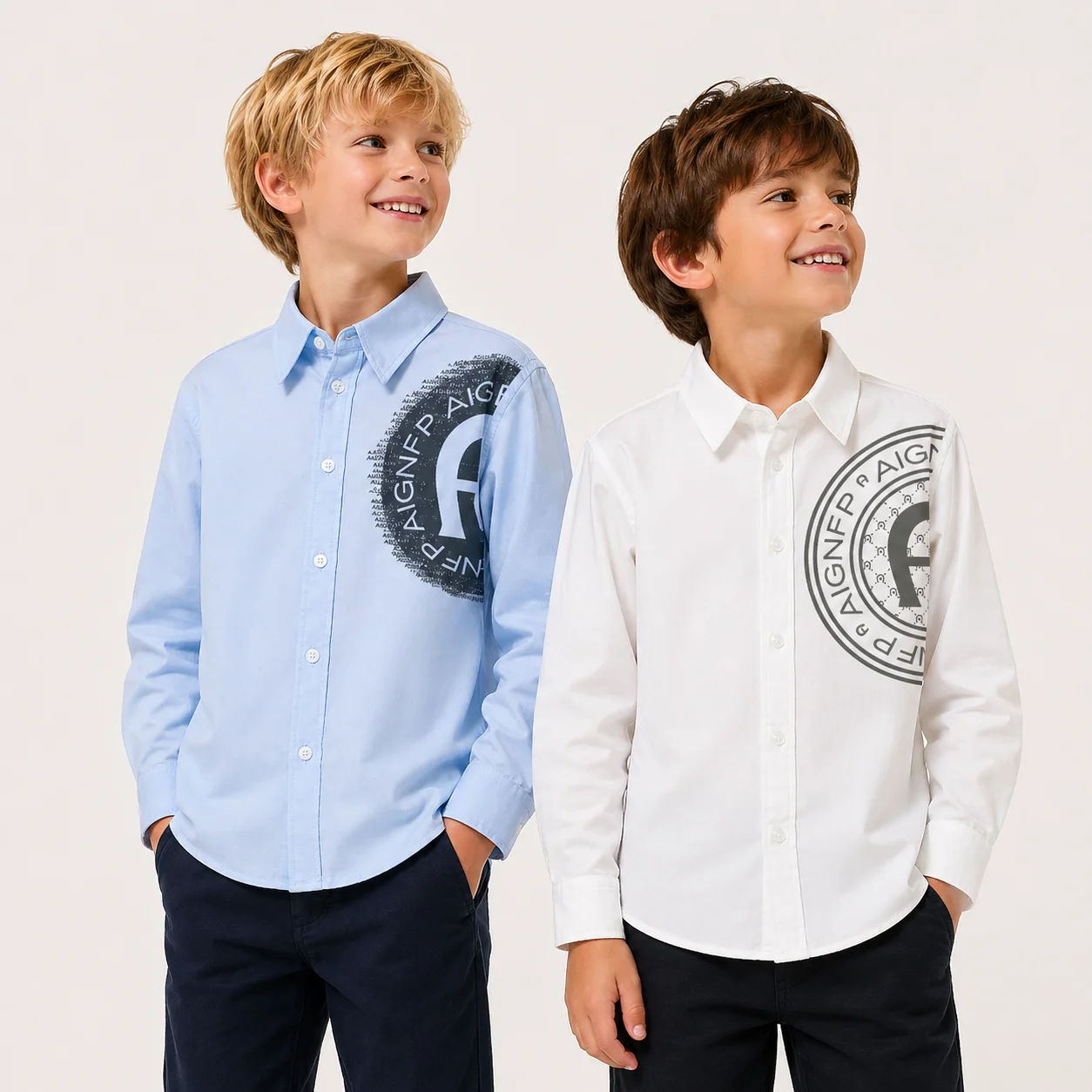 fashion Baby Boys long sleeves shirt 2026 spring New Kids Clothes Cotton casual wear letter print Tops Teen Children Shirts Fall