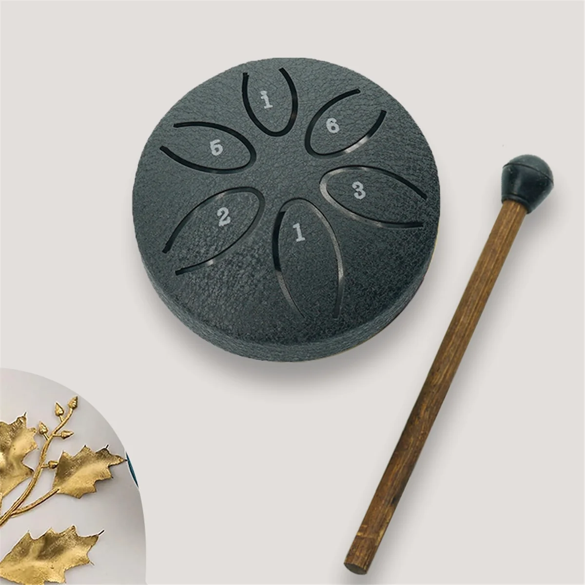 طبلة مطر A71P للخارج، طبلة لسان فولاذية 6 ملاحظات 3 بوصات طبلة شقرا مطارق مبطنة للقرع الصلب باللون الذهبي