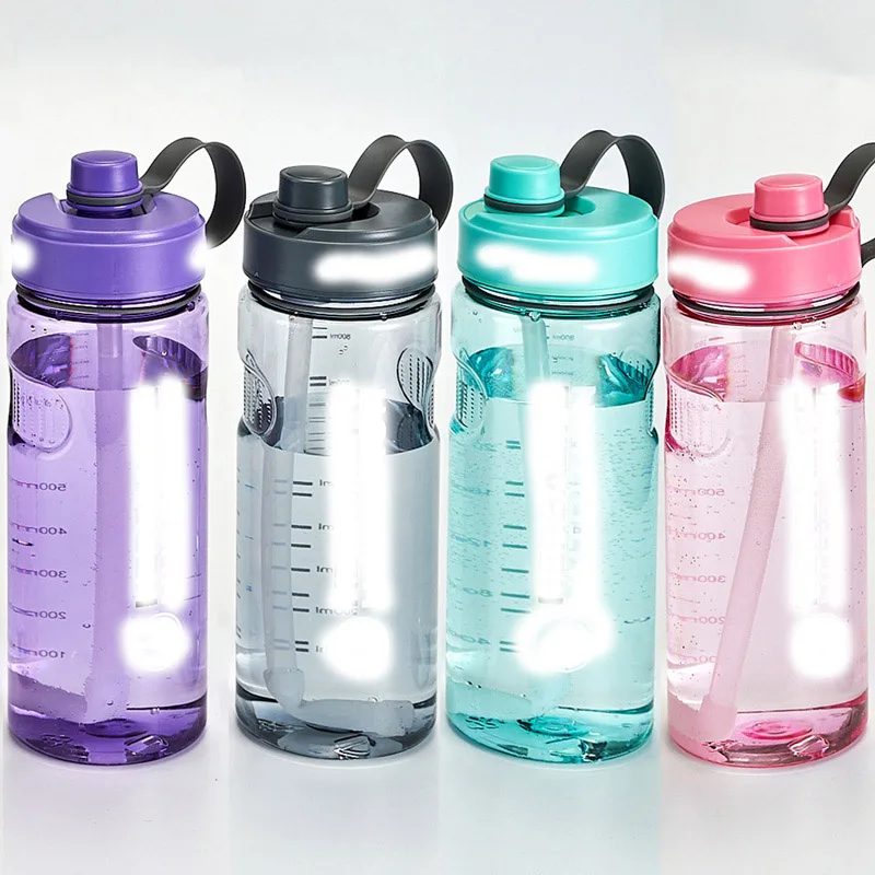 Factory Price 8 Candy Color Outlet Wholesale Pirce 1000ml Herba Nutrition Plastic Portable Water bottle