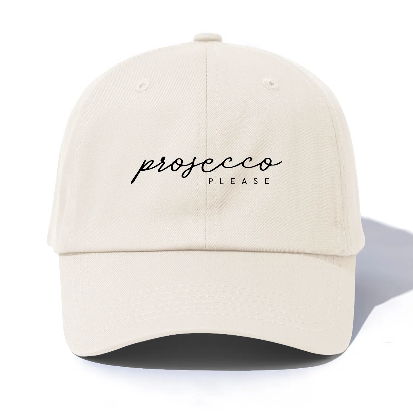 Gorra de béisbol con estampado PROSECCO para adultos, estilo Retro minimalista, informal, suave, ajustable, perfecta como regalo, 1 ud.